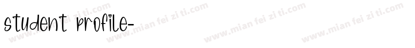 student profile字体转换